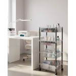 Етажерка на колесиках Bursev 5158 97 Прозора, 4 яруси, 39,5×30×82 см