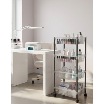 Етажерка на колесиках Bursev 5158 97 Прозора, 4 яруси, 39,5×30×82 см