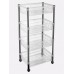 Этажерка на колесиках Bursev 5158 97 Прозрачная, 4 яруса, 39,5×30×82 см