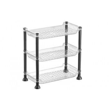 Етажерка настільна прямокутна Bursev 5158 94 Прозора 33x18x33,5 см