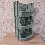 Етажерка модульна з 3 секцій, Зелена, 35×30×75 см