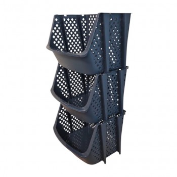 Етажерка модульна з 3 секцій, Графітова, 35×30×75 см