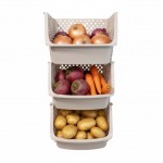 Етажерка модульна з 3 секцій, Бежева, 35×30×75 см