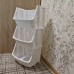 Этажерка модульная из 3 секций, белая, 35×30×75 см Этажерка модульная из 3 секций, белая, 35×30×75 см