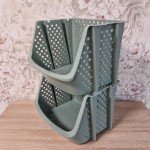 Модульна етажерка з 2 секцій, зелена, 35×30×50 см