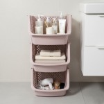 Етажерка модульна з 3 секцій, Пудра, 35×30×75 см