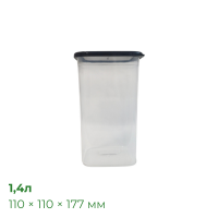 Контейнер Прайм 1,4 л, прозрачный