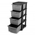 Комод R-plastic Компакт Чорно-сірий