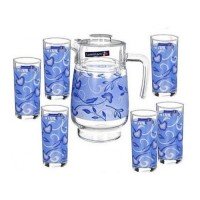 Набор для воды Luminarc Blue Flora 7 пр N9665 Набор для воды Luminarc Blue Flora 7 пр N9665