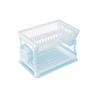 Сушка для тарілок двох'ярусна R-plastic Біло-блакитна Сушка для тарілок двох'ярусна R-plastic Біло-блакитна