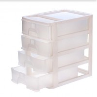 Міні-комод органайзер 4ярусний R-plastic Білий