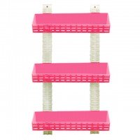 Полка R-plastic Ротанг 3 яруса Розовый