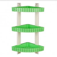 Полиця кутова R-plastic Ротанг 3 яруси Салатовий Полиця кутова R-plastic Ротанг 3 яруси Салатовий