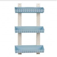 Полиця R-plastic Ротанг 3 яруси Блакитний