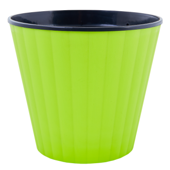 Квітковий горщик Алеана Ібіс 13 Оливковий з чорною вставкою