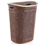 Кошик для білизни Irak Plast Knit 52 л LA-150 Коричневий Кошик для білизни Irak Plast Knit 52 л LA-150 Коричневий