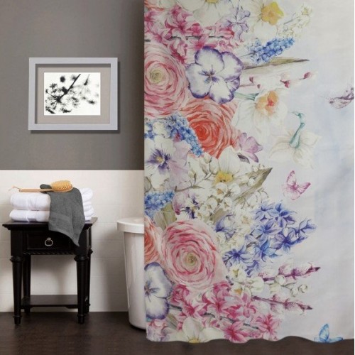 Шторка для ванной Цветочное утро МД