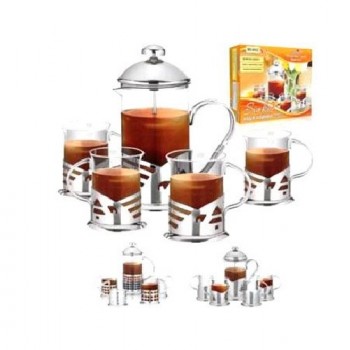 Френч-прес Stenson 600 мл і 4 склянки 200 мл