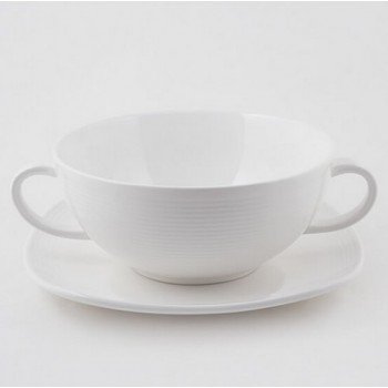 Бульонниця з блюдцем White Linen