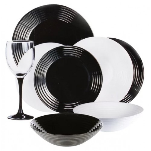 Сервіз Luminarc Harena Black White N2231 24 предмета