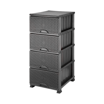 Комод Elif Wicker 296-5 Черный