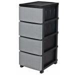 Комод R-plastic Ротанг Чорно-сірий