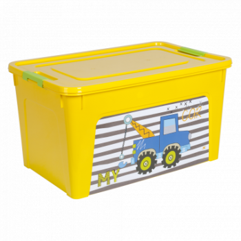 Контейнер Алеана Smart box з декором My car 27 л Жовтий-Жовтий