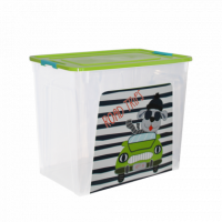 Контейнер Алеана Smart box с декором My car 40 л Прозрачный-Оливковый Контейнер Алеана Smart box с декором My car 40 л Прозрачный-Оливковый