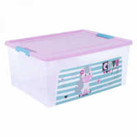 Контейнер Алеана Smart box с декором Pet Shop 7,9 л Прозрачный-Розовый Контейнер Алеана Smart box с декором Pet Shop 7,9 л Прозрачный-Розовый