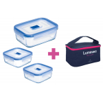Набір контейнерів Pure Box Active з сумкою Luminarc P8002 Набір контейнерів Pure Box Active з сумкою Luminarc P8002