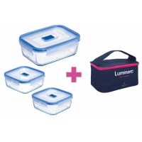 Набор контейнеров Pure Box Active с сумкой Luminarc P8002 Набор контейнеров Pure Box Active с сумкой Luminarc P8002