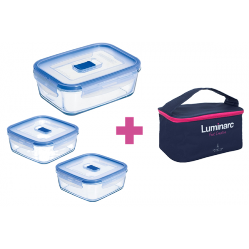 Набор контейнеров Pure Box Active с сумкой Luminarc P8002