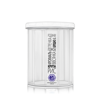 Ємність для сипучих продуктів Народний продукт 1л Білий