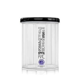 Ємність для сипучих продуктів Народний продукт 1,5 л Чорний