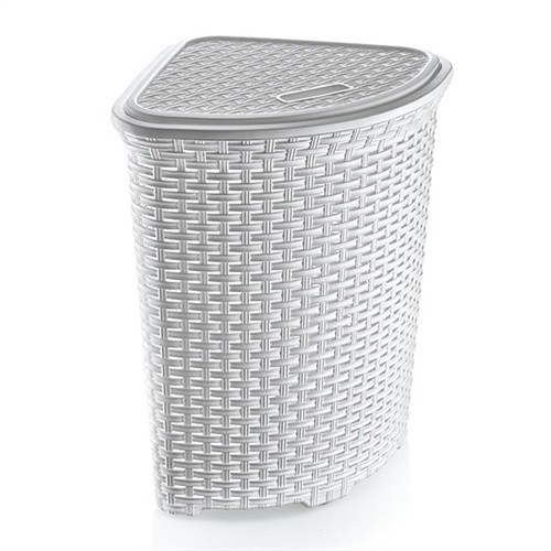 Кошик для білизни кутовий Dunya Rattan 05005-100 Білий