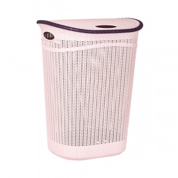 Корзина для белья Irak Plast Knit 52 л LA-150 Розовый