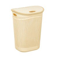 Кошик для білизни Irak Plast Knit 52 л LA-150 Бежевий