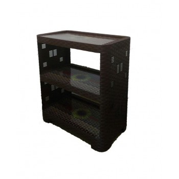 Етажерка Plasticscraft Ротанг 3 полиці Коричневий