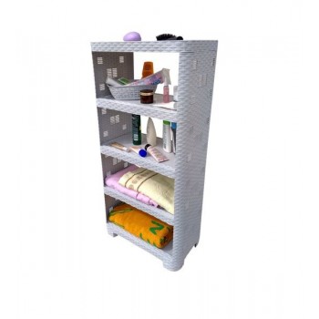 Етажерка Plasticscraft Ротанг 5 полиць Білий