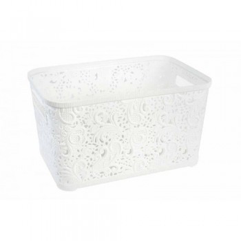 Кошик для зберігання Ажур 12 л Білий
