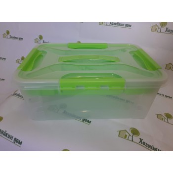 Контейнер A4 з салатовою вкладкою для шкільного приладдя 37×27×14 см