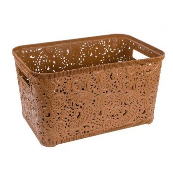Кошик для зберігання Ажур 12 л Коричневий Кошик для зберігання Ажур 12 л Коричневий
