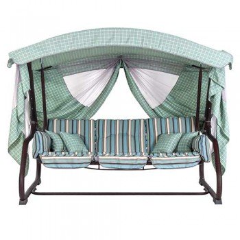 Гойдалки садові Vitan Аліса Блакитна вертикальна смужка