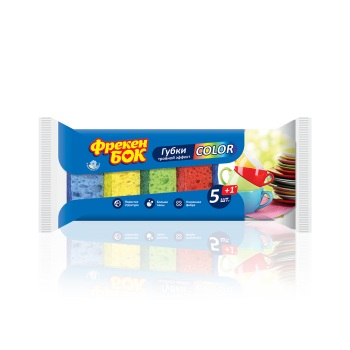 Губки кухонні Фрекен БОК Colors 5 + 1 шт