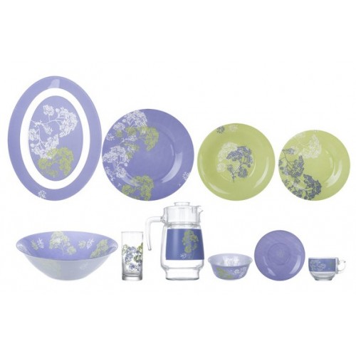 Сервіз Luminarc Purple Mix Mat 46 предметів