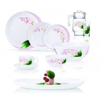 Сервіз столовий Luminarc Pink Orchid P9939 46 предметів