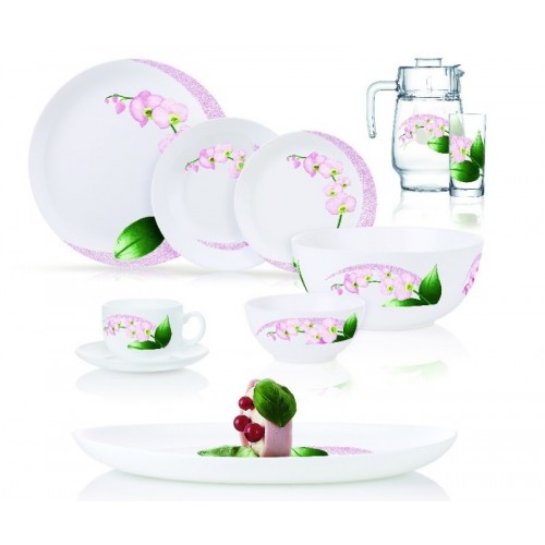 Сервиз столовый Luminarc Pink Orchid P9939 46 предметов