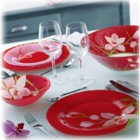 Столовий сервіз Luminarc Red Orchis 19 предметів G0663 Столовий сервіз Luminarc Red Orchis 19 предметів G0663