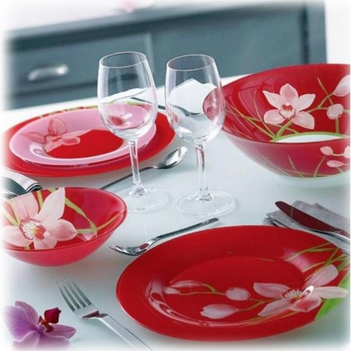Столовий сервіз Luminarc Red Orchis 19 предметів