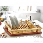 Сушка для тарілок одноярусна Dunya 07105-431 Бежево-коричнева Сушка для тарілок одноярусна Dunya 07105-431 Бежево-коричнева